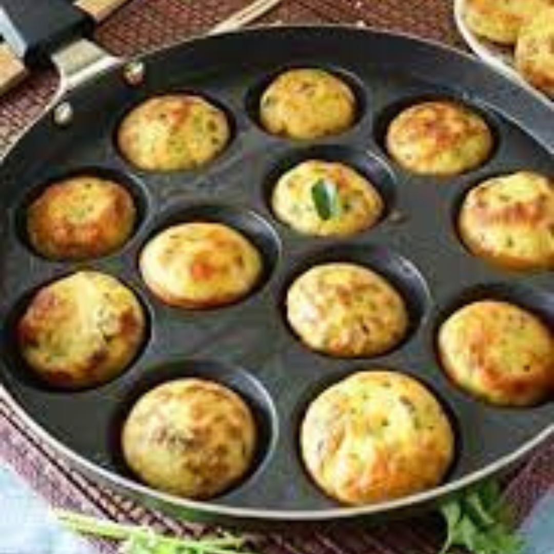 Iron 12 Cavity Kuli Appam Patra / Paniyaram Pan