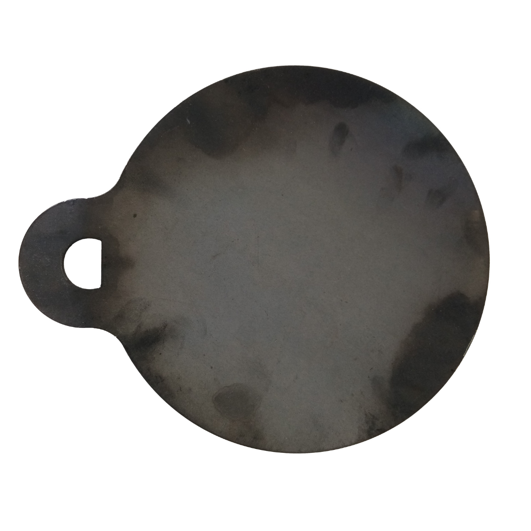 Induction & Gas Compatible - Round Shaped Flat Base Iron Dosa & Roti Tawa (11 Inch, 1.3 Kg)