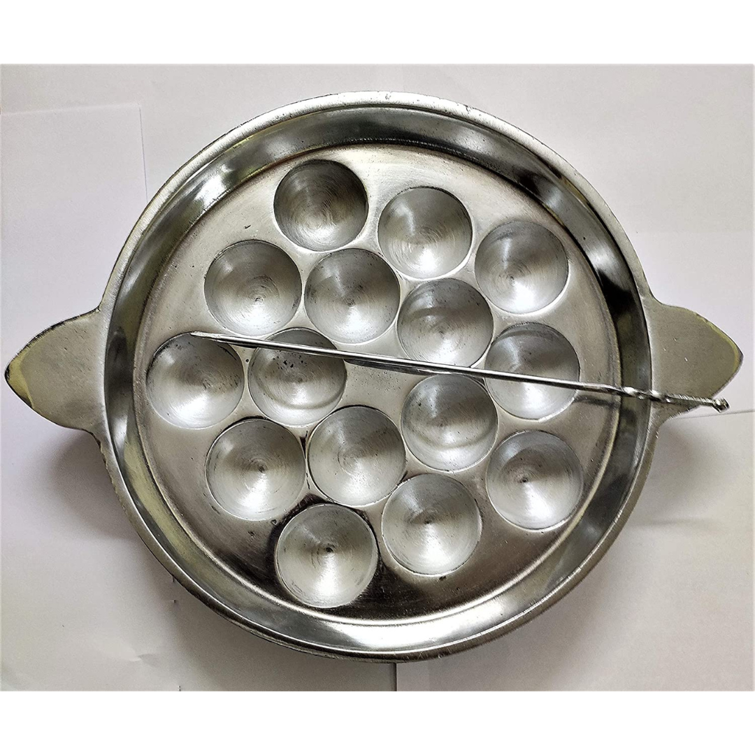 Indolium 15 Pits Appam Patra / Kuzhi Paniyaram Pan / Paniyara kallu / Ponganalu Chatti with Turner Rod