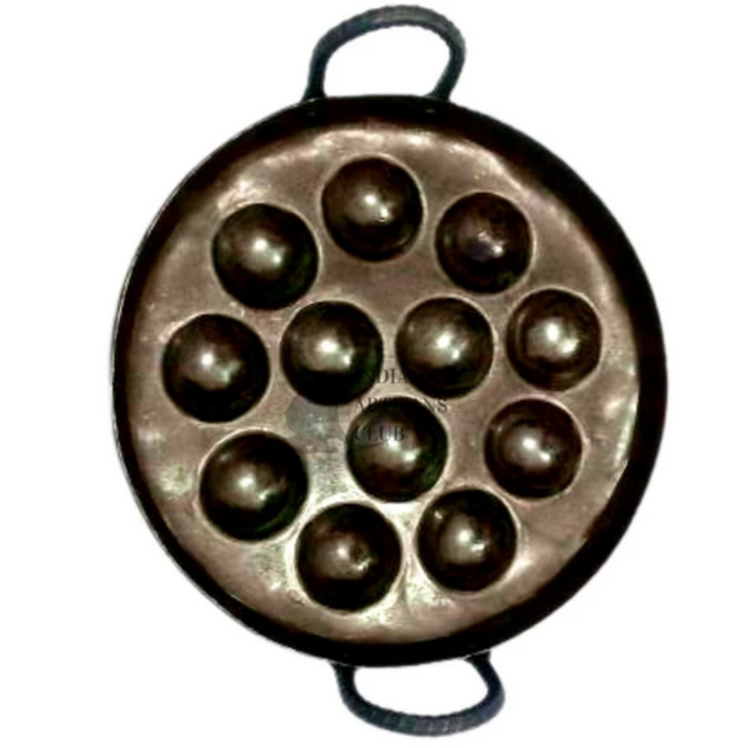 Iron 12 Cavity Kuli Appam Patra / Paniyaram Pan