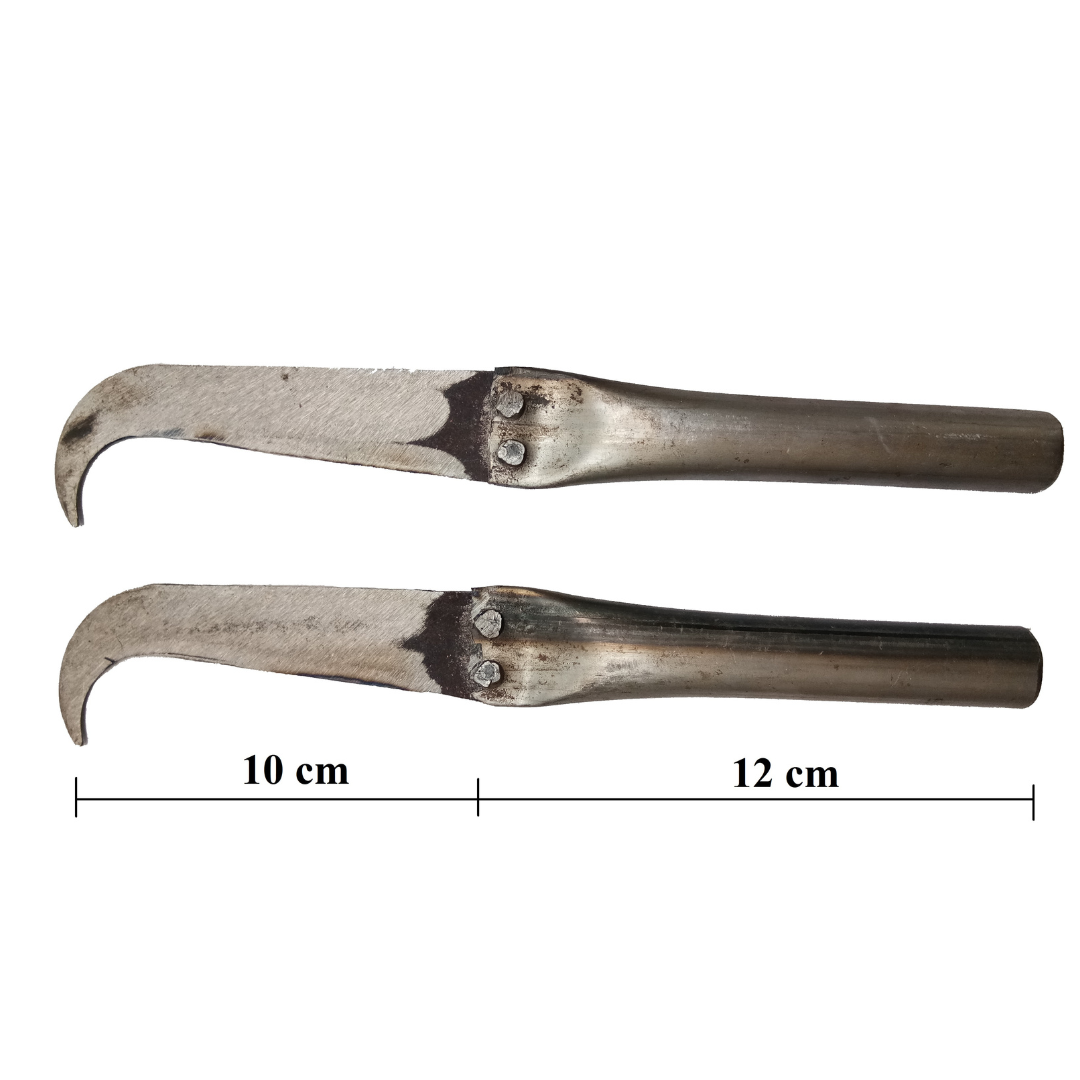 Handmade Banana Knife / Curved Knife / Paring Knife / Peeling Knife / Iron Knife (Pack of 2)