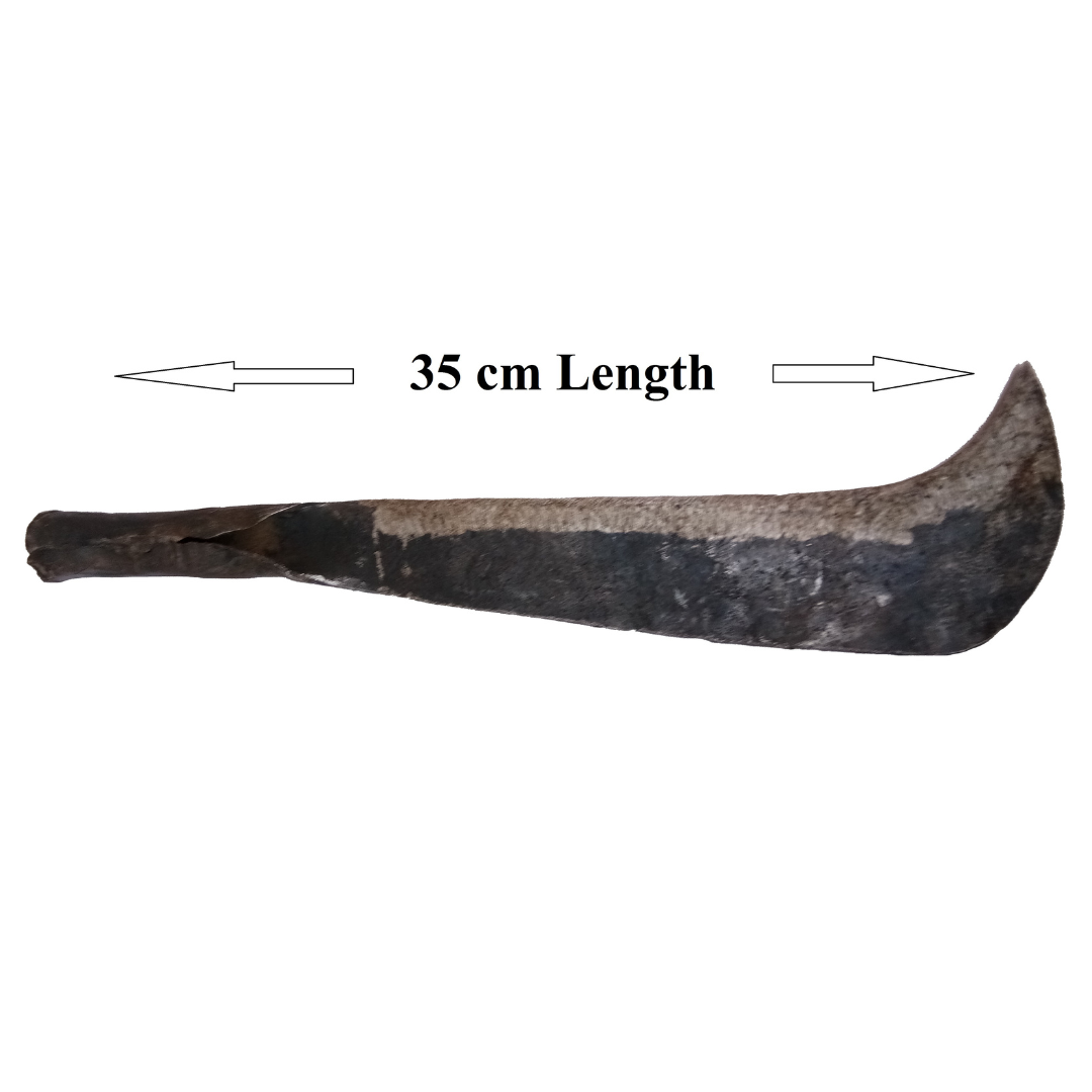 Traditional Handmade Iron Bill Hook / Vettukathi / Aruvaal / Coconut Cutting tool, Medium Size (35 cm Length, 470 g weight)