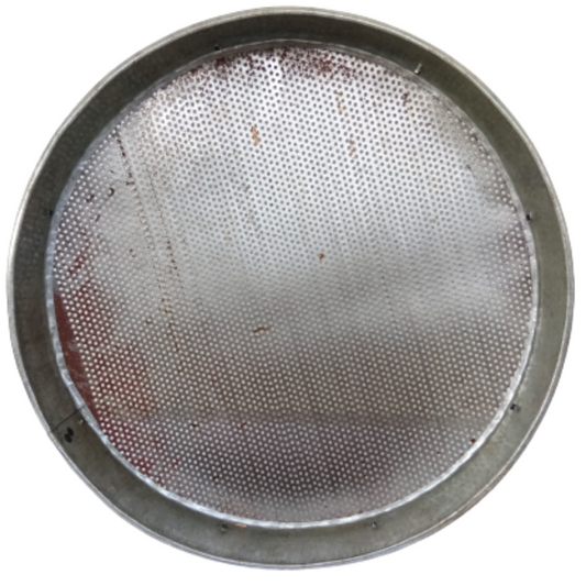 Sand Cleaning Sieve - Handmade Galvanized Iron Strainer, (Diameter 12 in / 32 cm, Hole Diameter - 2 mm)