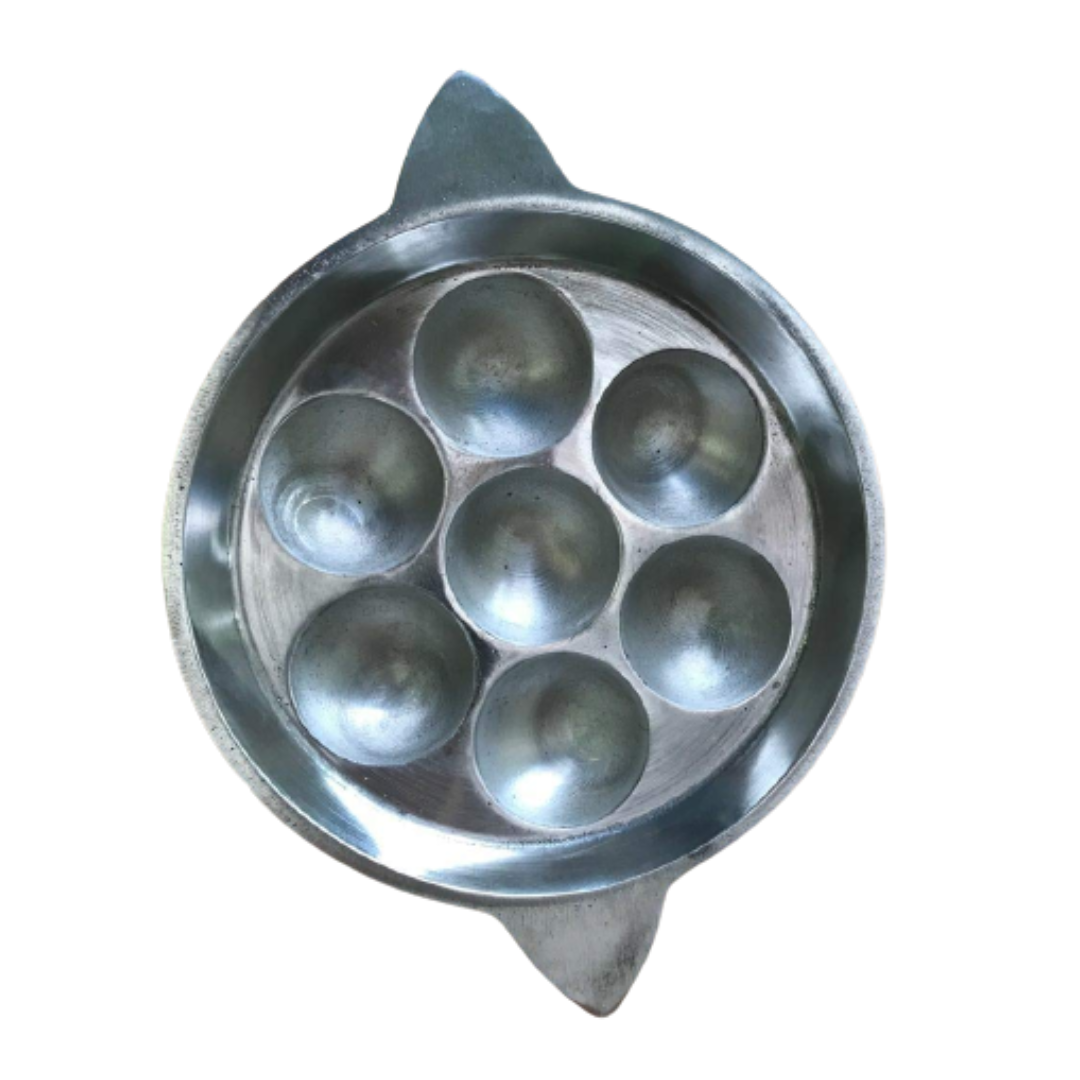 Big Size Indolium 7 Pits Appam Patra / Kuzhi Paniyaram Pan / Paniyara kallu / Ponganalu Chatti