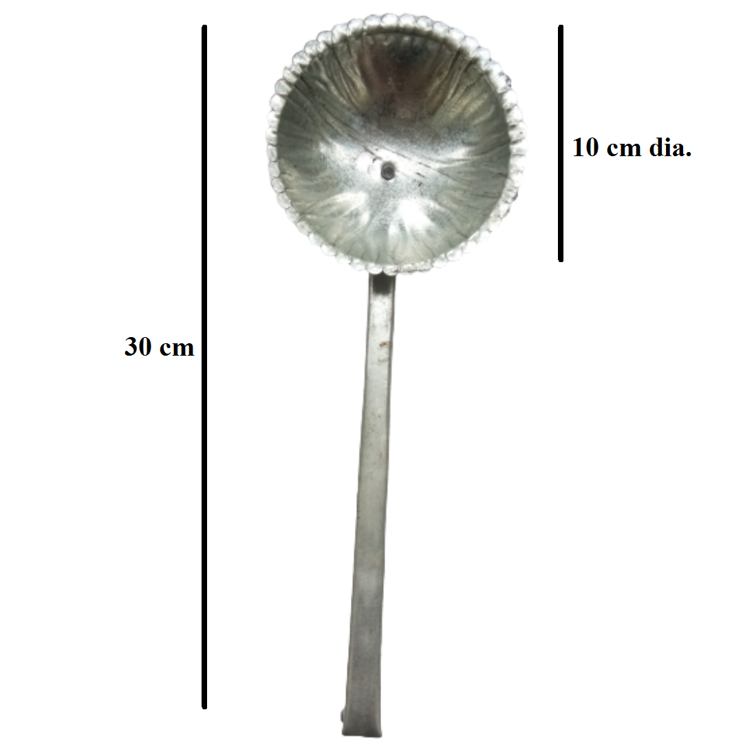 Handmade Iron Incense Burner with Handle β Dhoop Stand / Sambrani Dhoop / Dhoobakkal / Dhuni Dani / Dhuni Holder; Small (White, 100 g)