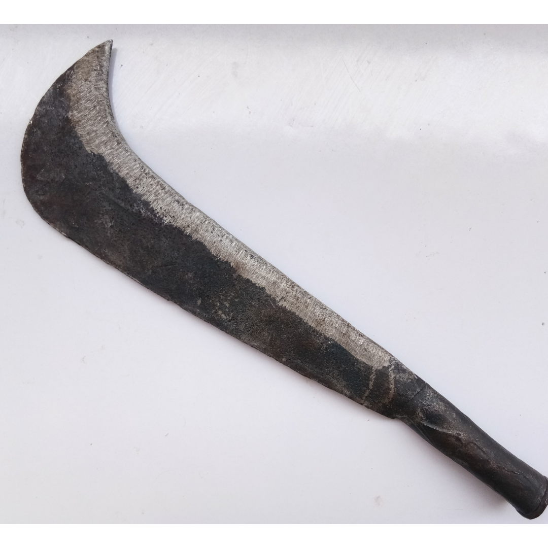 Traditional Handmade Iron Bill Hook / Vettukathi / Aruvaal / Coconut Cutting tool, Medium Size (35 cm Length, 470 g weight)