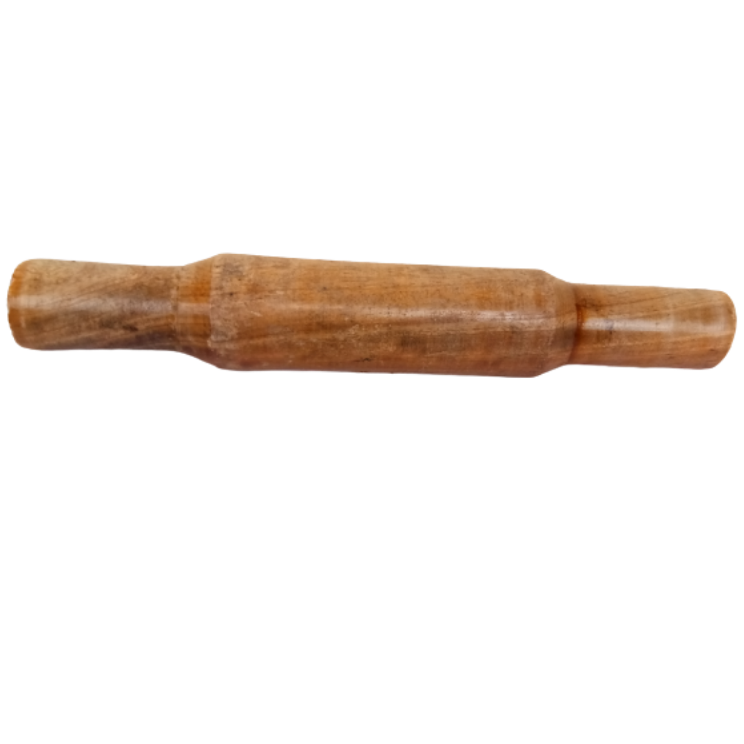 Traditional Wooden Belan / Rolling Pin – 28-30 cm, Approx. 400g – Roti Roller / Chapati Pin / Urulai Kattai (Assorted Design)