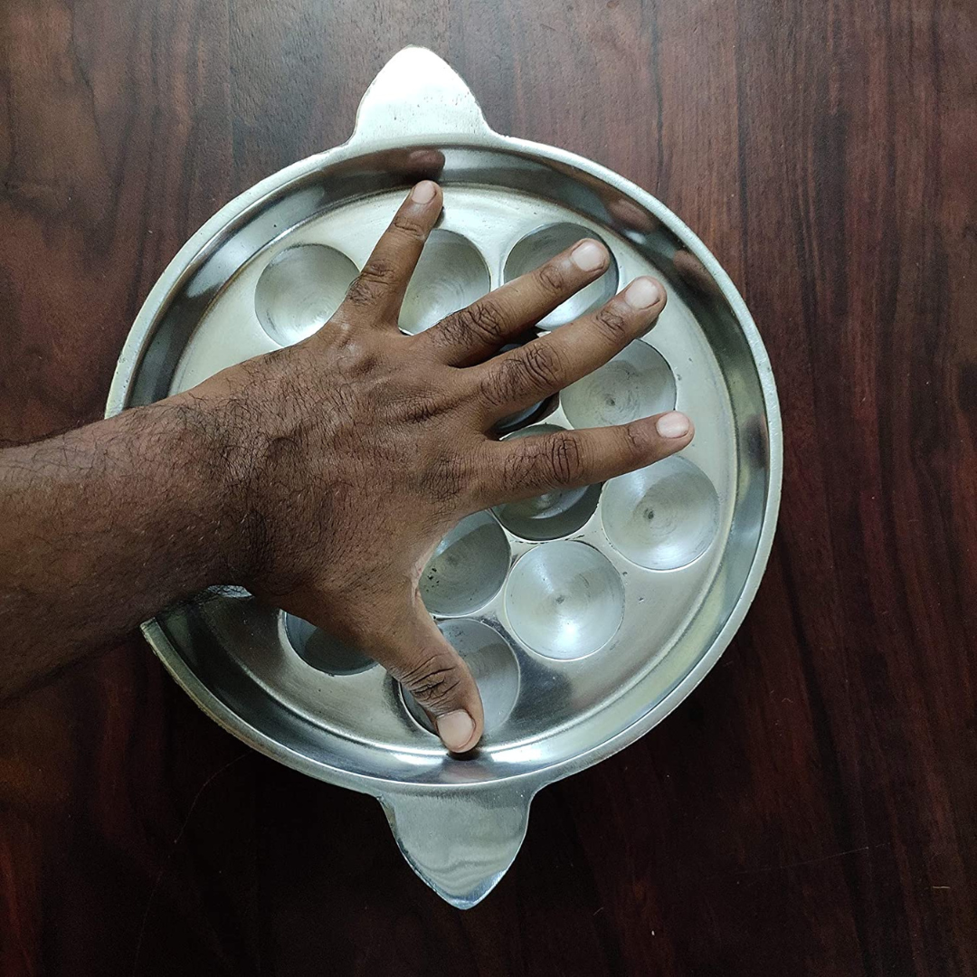 Indolium 15 Pits Appam Patra / Kuzhi Paniyaram Pan / Paniyara kallu / Ponganalu Chatti with Turner Rod
