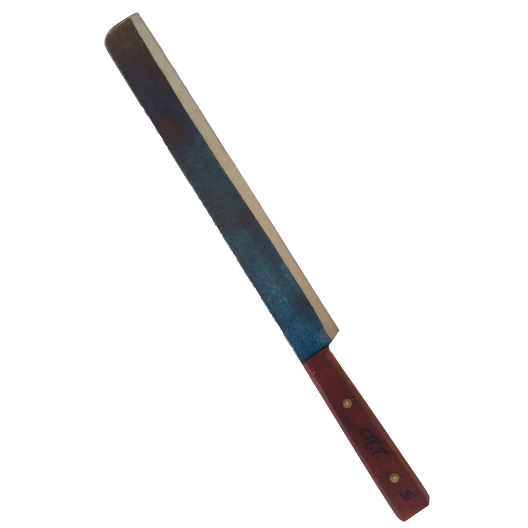 Long Wooden Handle Iron Knife / Knife for Kitchen Use / Sharp Knife (30-35 cm, 200 g) (Big Size)