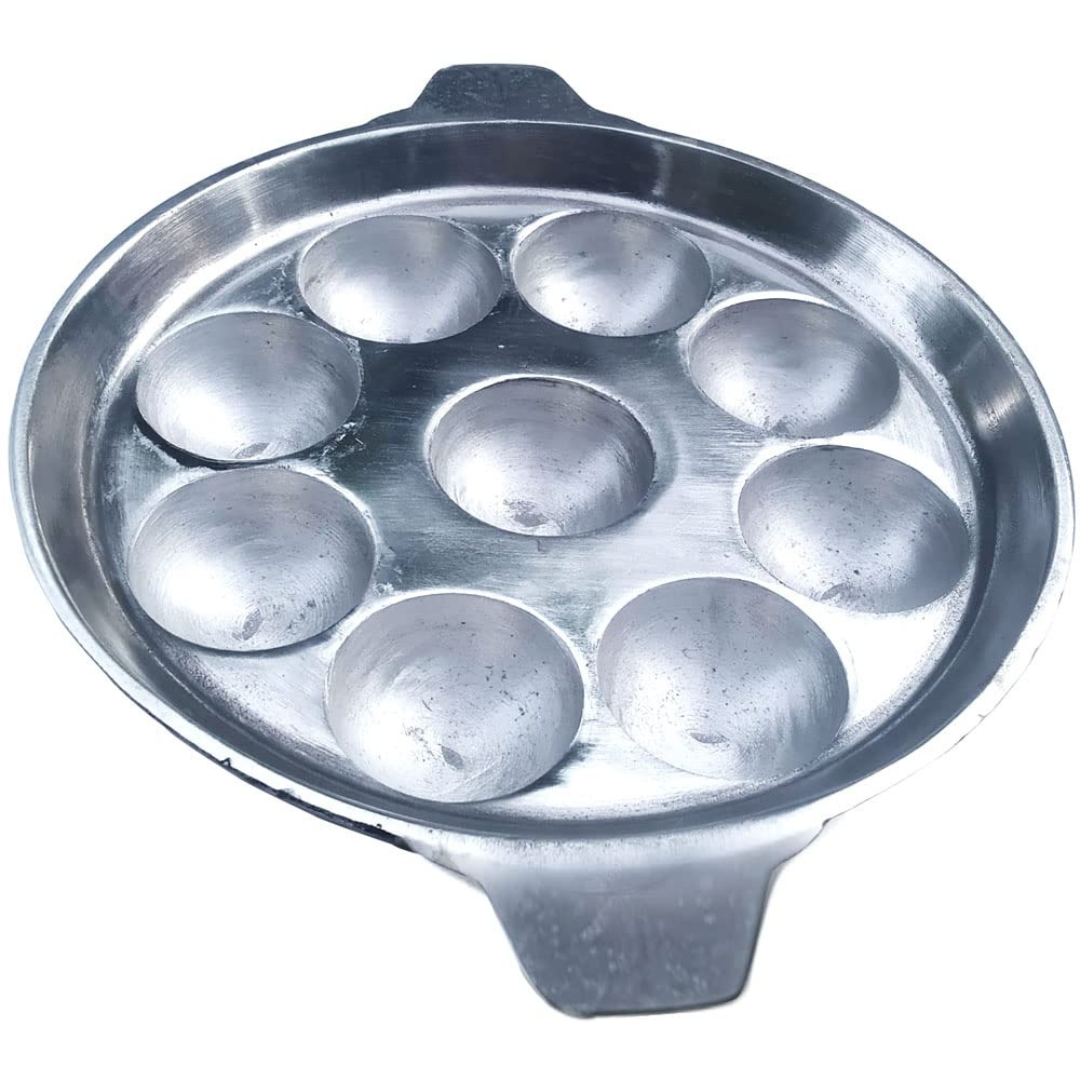 Big Size Indolium 9 Pits Appam Patra / Kuzhi Paniyaram Pan / Paniyara kallu / Ponganalu Chatti