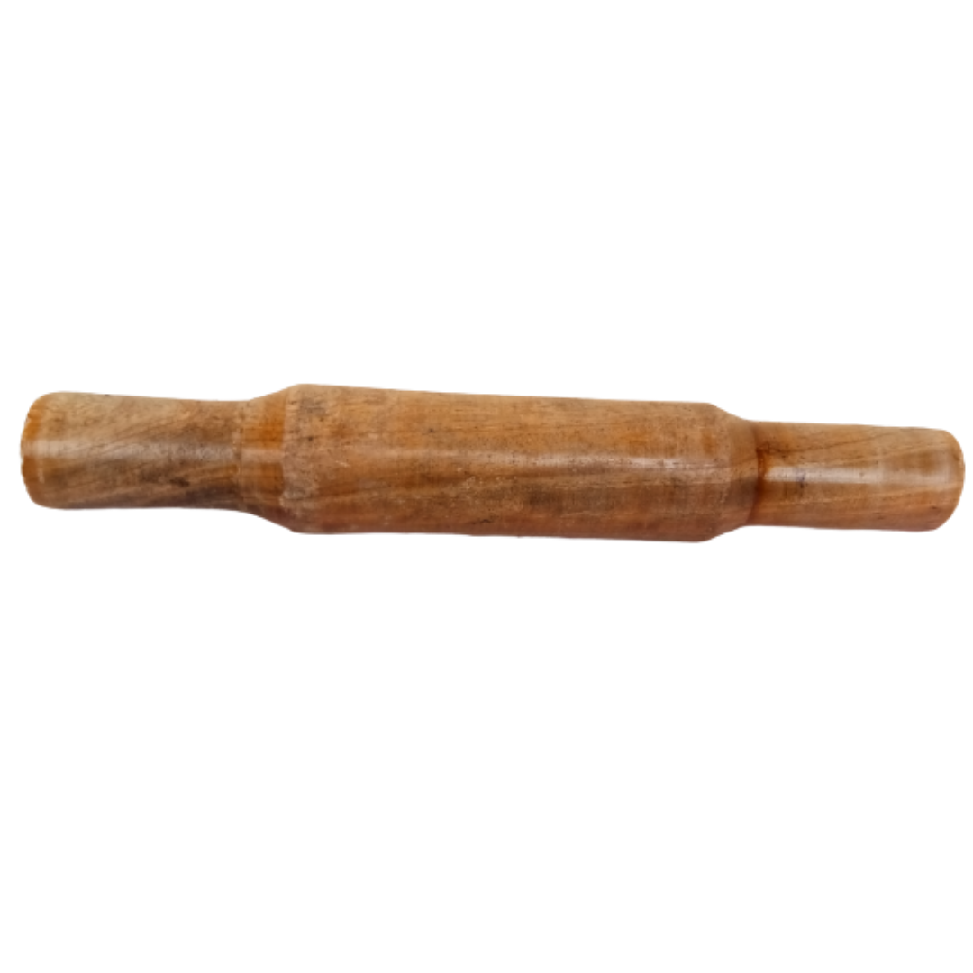 Traditional Wooden Belan / Rolling Pin – 28-30 cm, Approx. 400g – Roti Roller / Chapati Pin / Urulai Kattai (Assorted Design)
