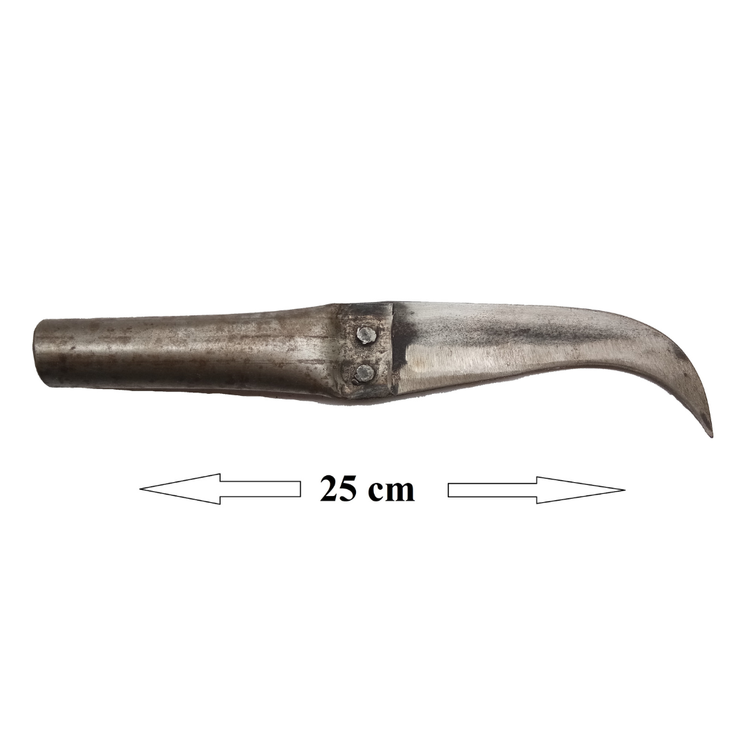 Handmade Banana Knife / Curved Knife / Paring Knife / Peeling Knife / Iron Knife (80 g, 9 in / 24 cm)