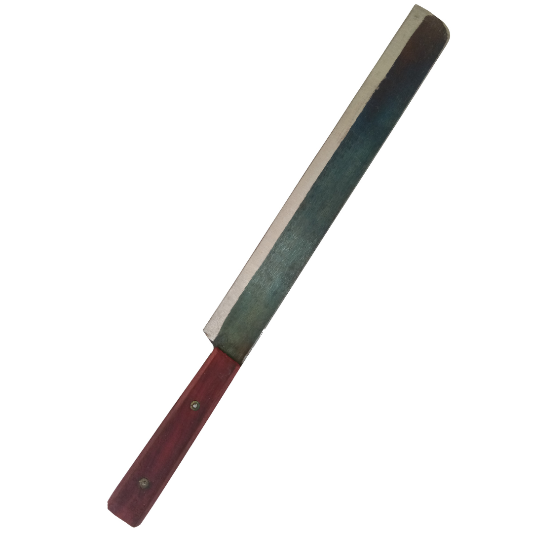 Long Wooden Handle Iron Knife / Knife for Kitchen Use / Sharp Knife (30-35 cm, 200 g) (Big Size)