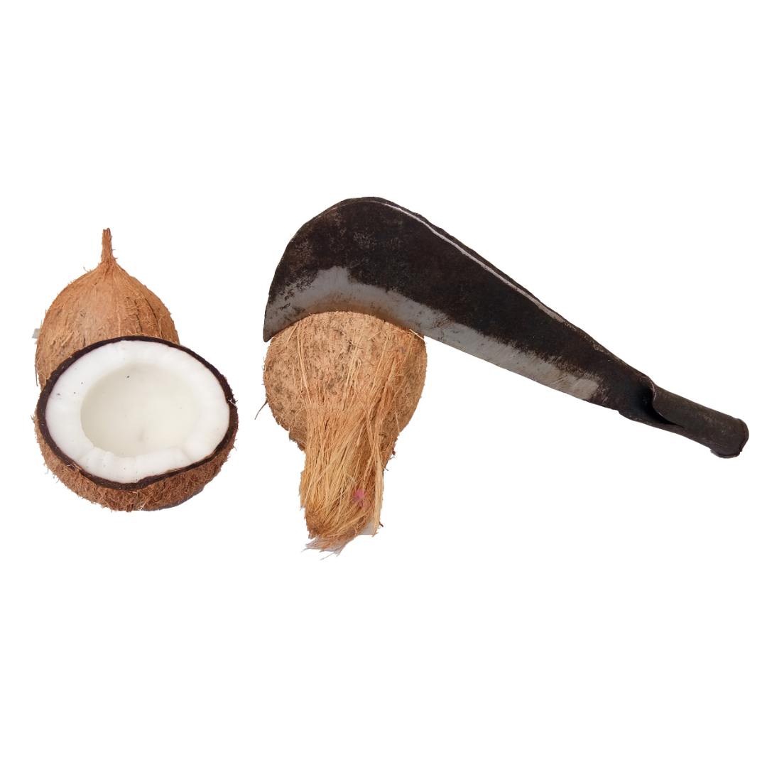 Traditional Handmade Iron Bill Hook / Vettukathi / Aruvaal / Coconut Cutting tool, Small Size (30 cm Length, 400 g weight)