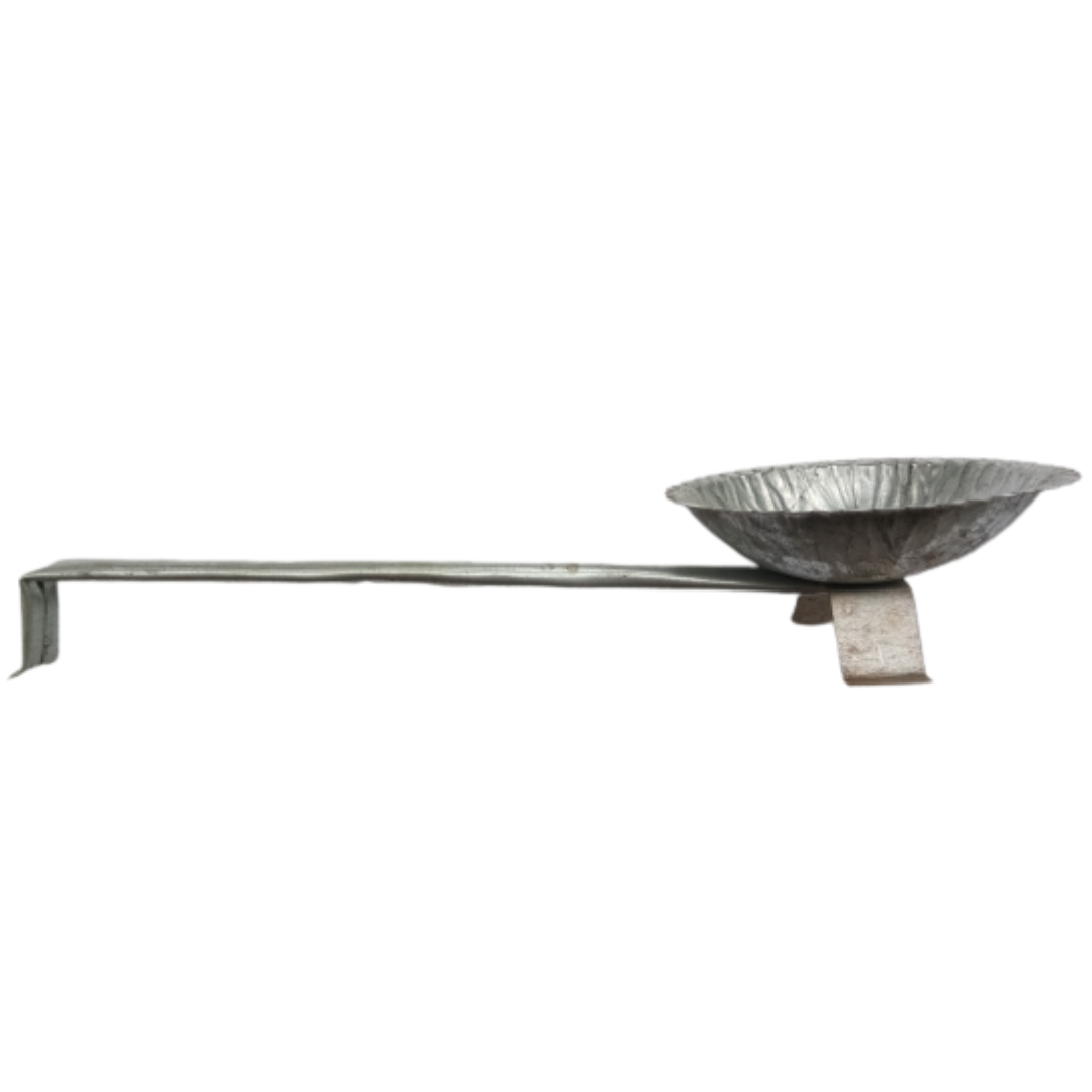 Handmade Iron Incense Burner with Handle β Dhoop Stand / Sambrani Dhoop / Dhoobakkal / Dhuni Dani / Dhuni Holder; Small (White, 100 g)