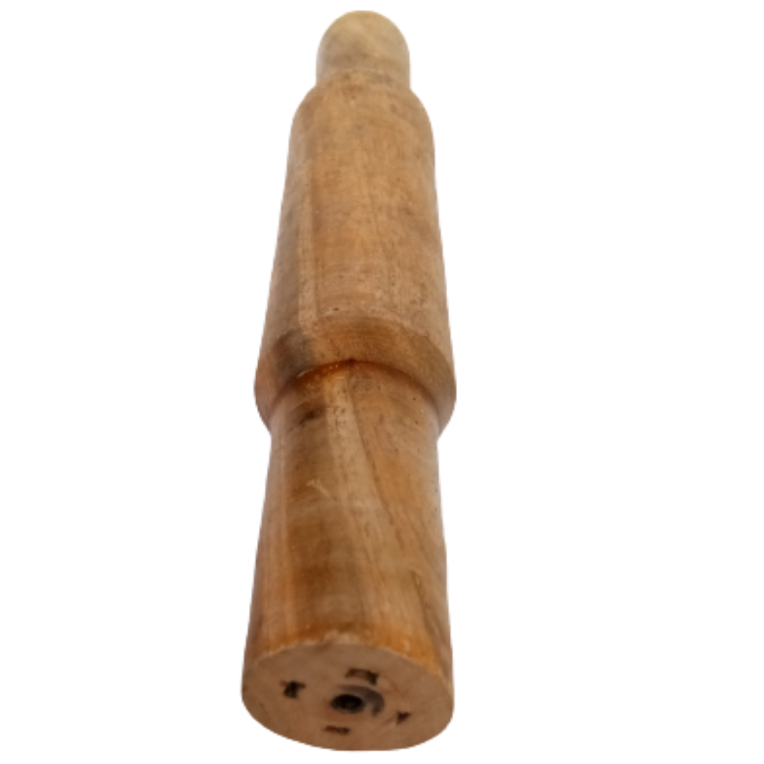Traditional Wooden Belan / Rolling Pin – 28-30 cm, Approx. 400g – Roti Roller / Chapati Pin / Urulai Kattai (Assorted Design)