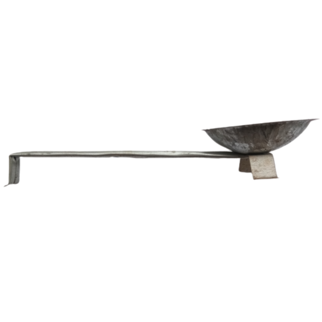 Handmade Iron Incense Burner with Handle β Dhoop Stand / Sambrani Dhoop / Dhoobakkal / Dhuni Dani / Dhuni Holder; Small (White, 100 g)