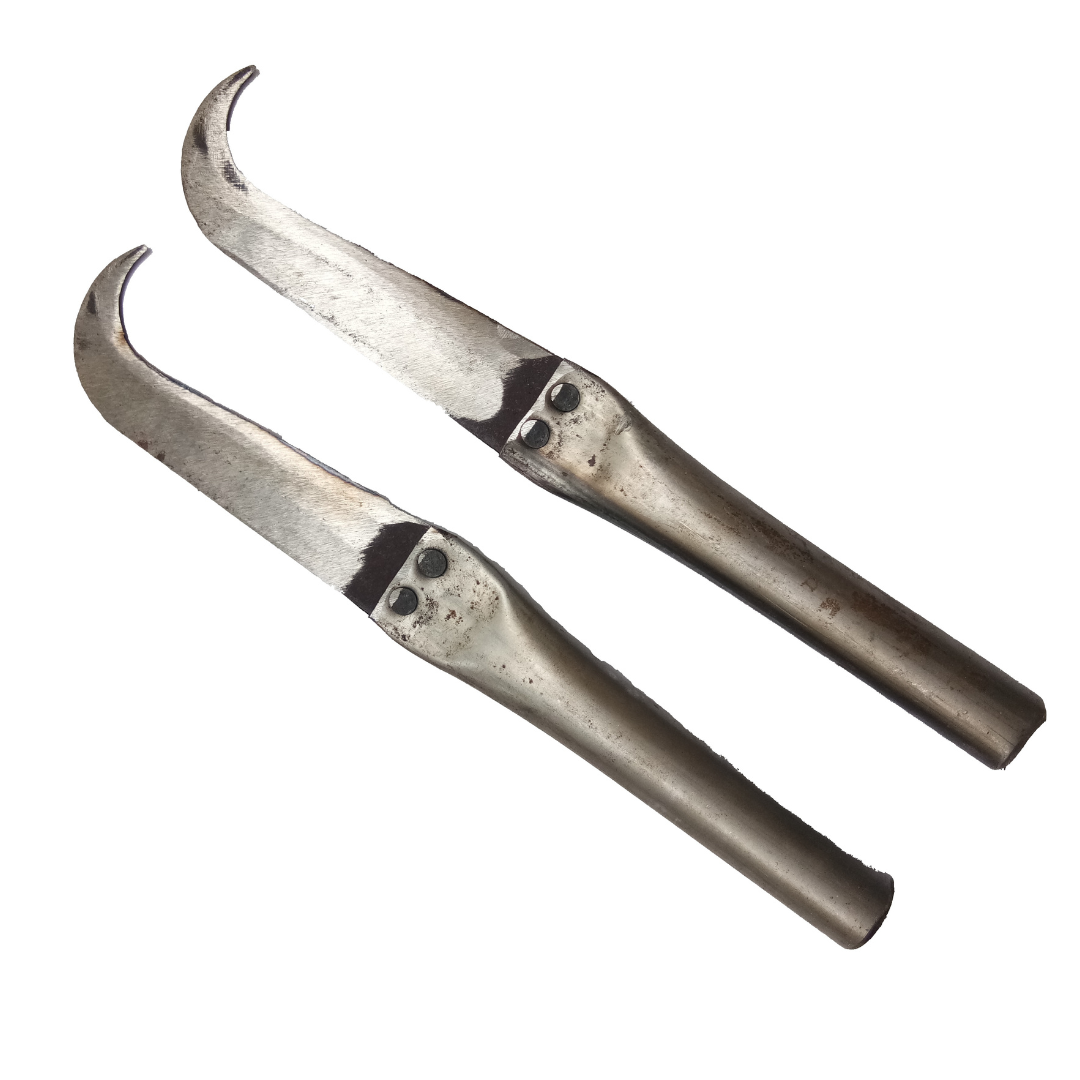 Handmade Banana Knife / Curved Knife / Paring Knife / Peeling Knife / Iron Knife (Pack of 2)