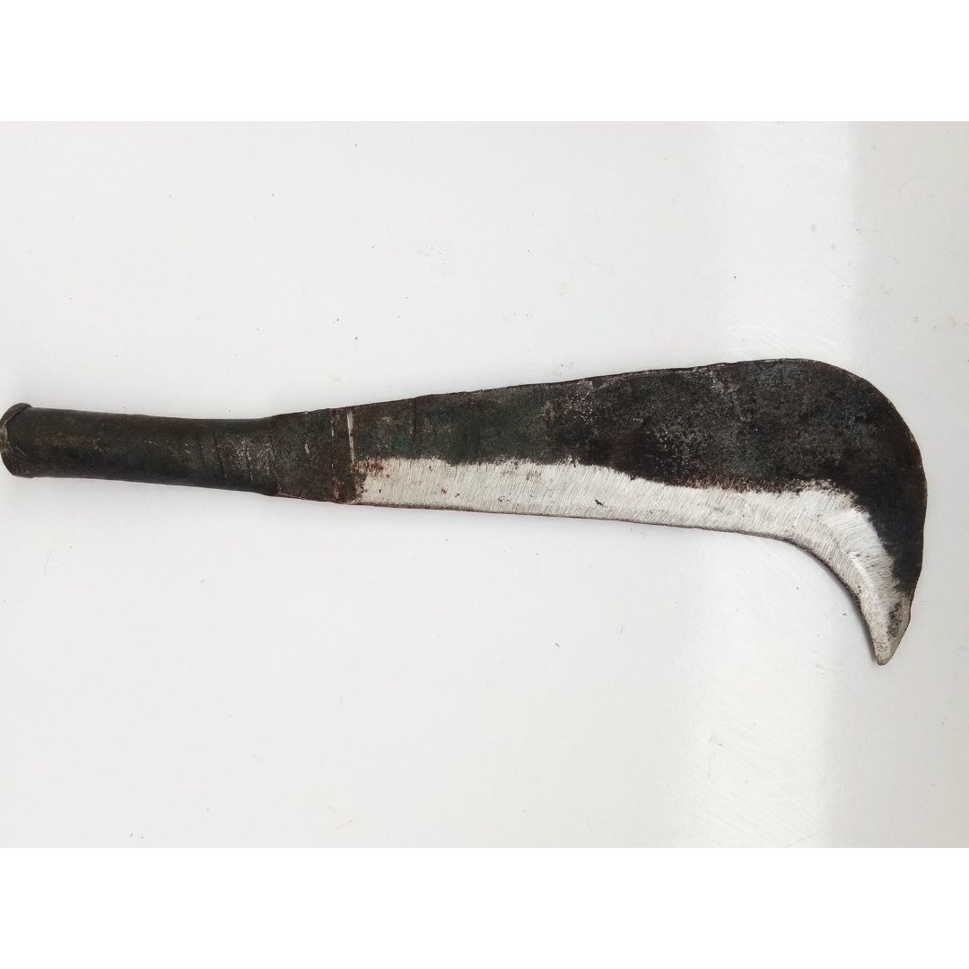 Traditional Handmade Iron Bill Hook / Vettukathi / Aruvaal / Coconut Cutting tool, Small Size (30 cm Length, 400 g weight)