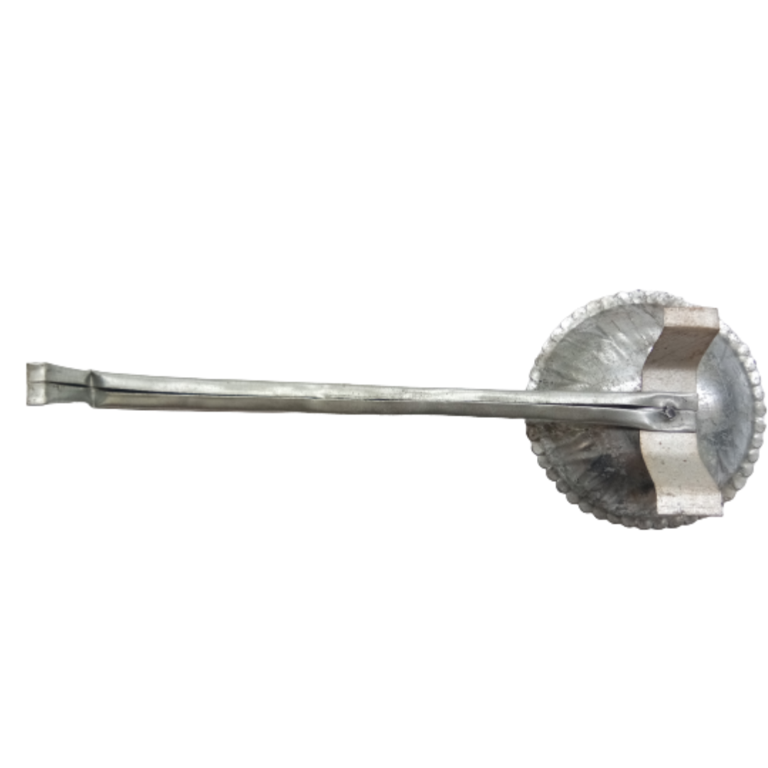 Handmade Iron Incense Burner with Handle β Dhoop Stand / Sambrani Dhoop / Dhoobakkal / Dhuni Dani / Dhuni Holder; Small (White, 100 g)