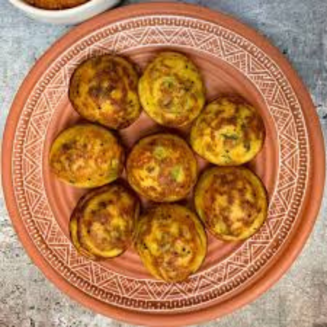 Pure Iron Deep Paniyaram Kallu / Paddu Pan / Ponganalu Chatti with 9 Cavities (Traditional Handmade Item)