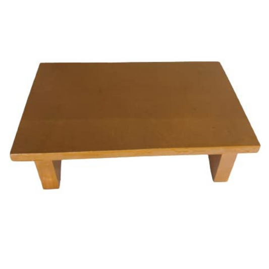 Wooden Handcrafted Pooja Peeta Chowki / Manapalagai / Low Height Wooden Table with Mica sheet (Big Size)