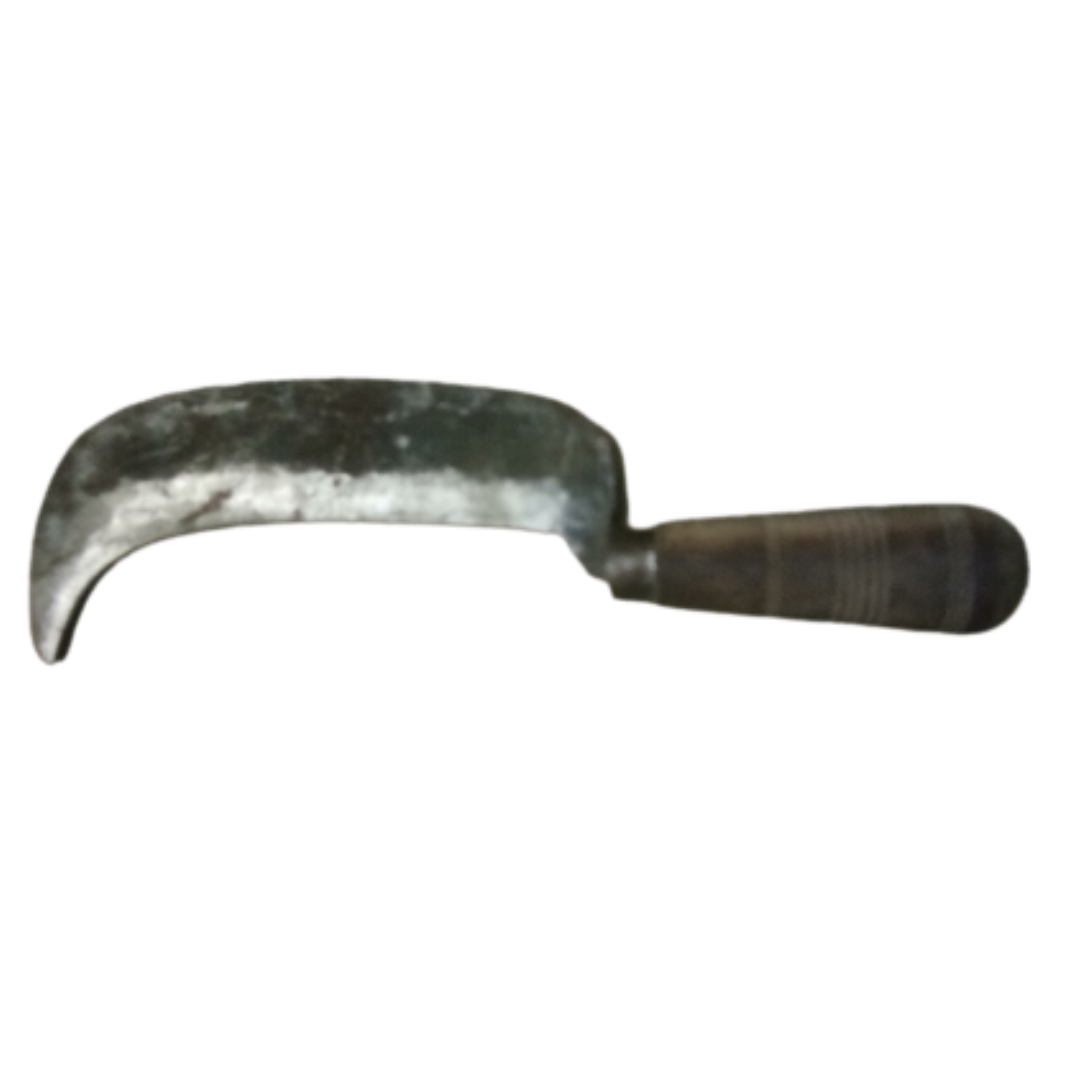 Tender Coconut Knife / Tender Coconut Cutter / Aruvaal β Handmade Iron Billhook with Wooden Handle (Medium)