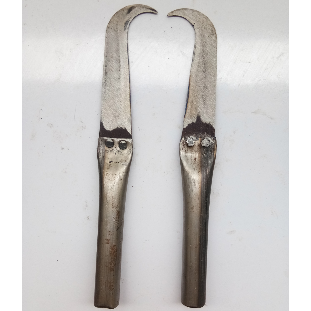 Handmade Banana Knife / Curved Knife / Paring Knife / Peeling Knife / Iron Knife (Pack of 2)
