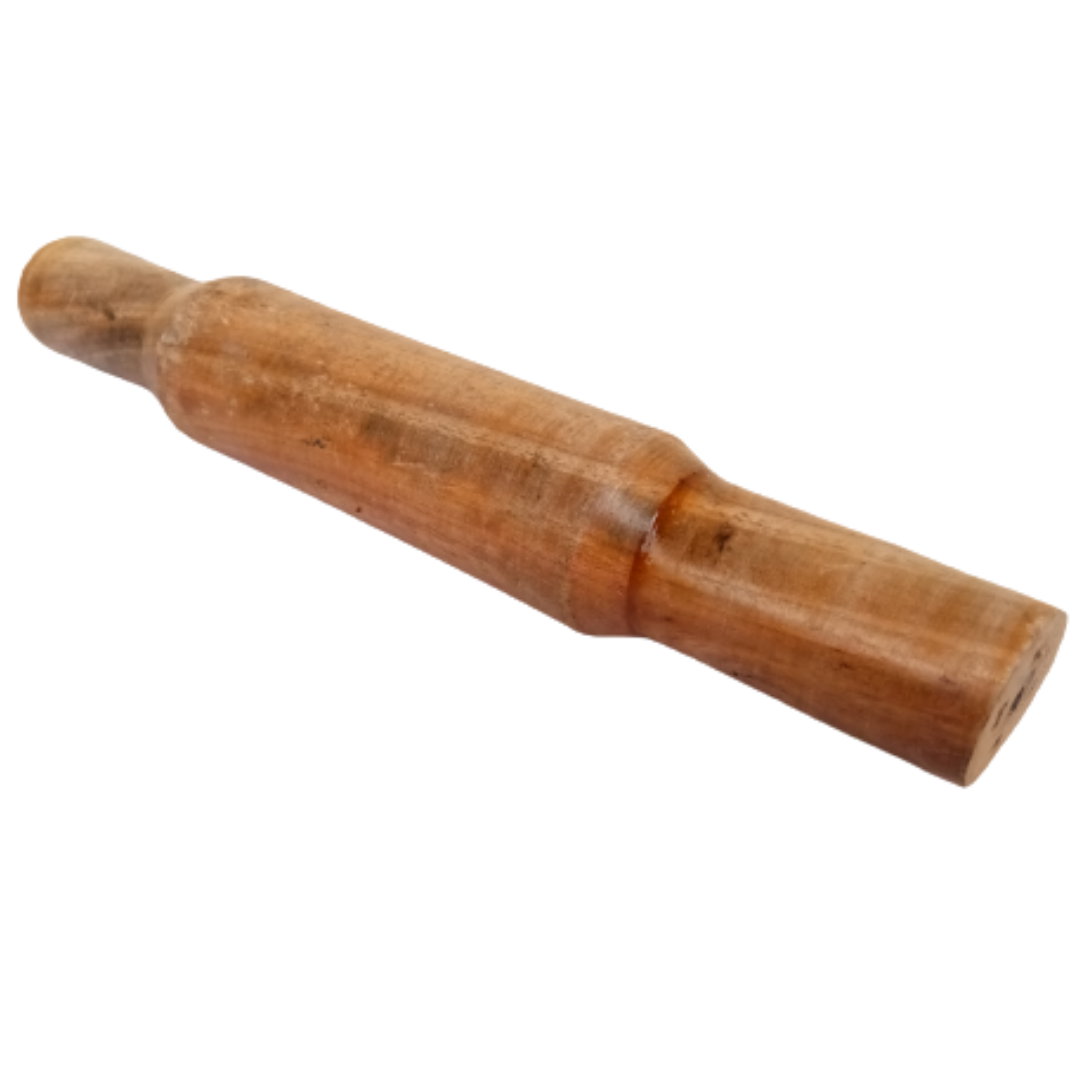 Traditional Wooden Belan / Rolling Pin – 28-30 cm, Approx. 400g – Roti Roller / Chapati Pin / Urulai Kattai (Assorted Design)