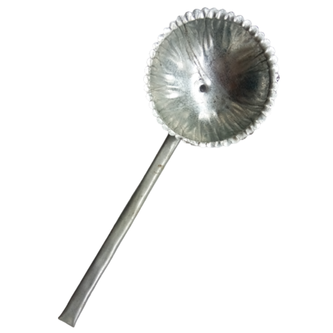 Handmade Iron Incense Burner with Handle β Dhoop Stand / Sambrani Dhoop / Dhoobakkal / Dhuni Dani / Dhuni Holder; Small (White, 100 g)