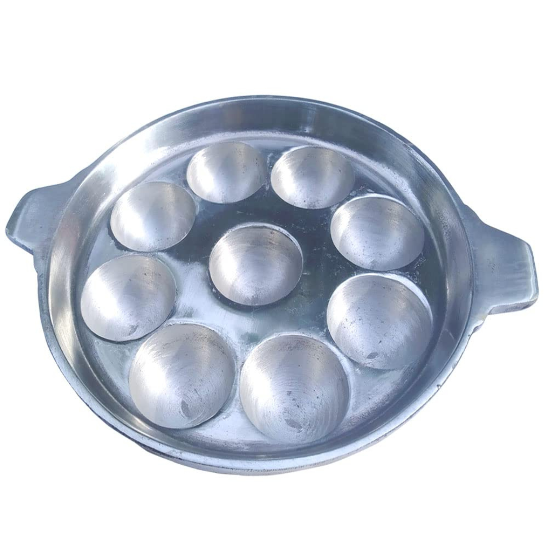 Big Size Indolium 9 Pits Appam Patra / Kuzhi Paniyaram Pan / Paniyara kallu / Ponganalu Chatti