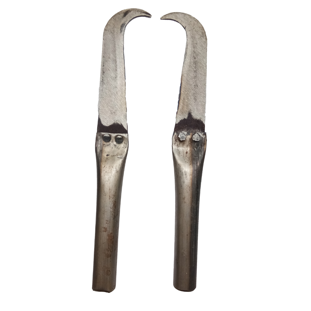 Handmade Banana Knife / Curved Knife / Paring Knife / Peeling Knife / Iron Knife (Pack of 2)