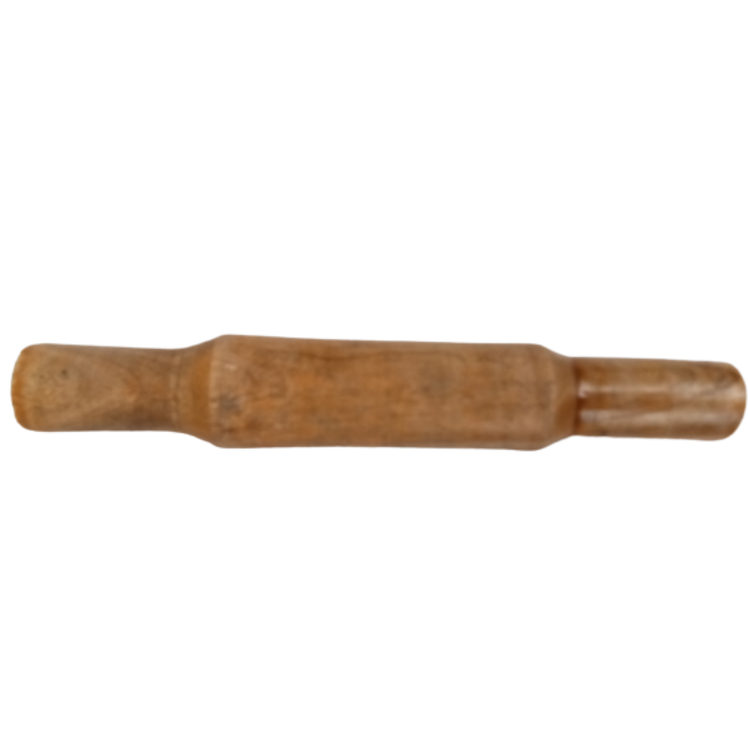 Traditional Wooden Belan / Rolling Pin – 28-30 cm, Approx. 400g – Roti Roller / Chapati Pin / Urulai Kattai (Assorted Design)