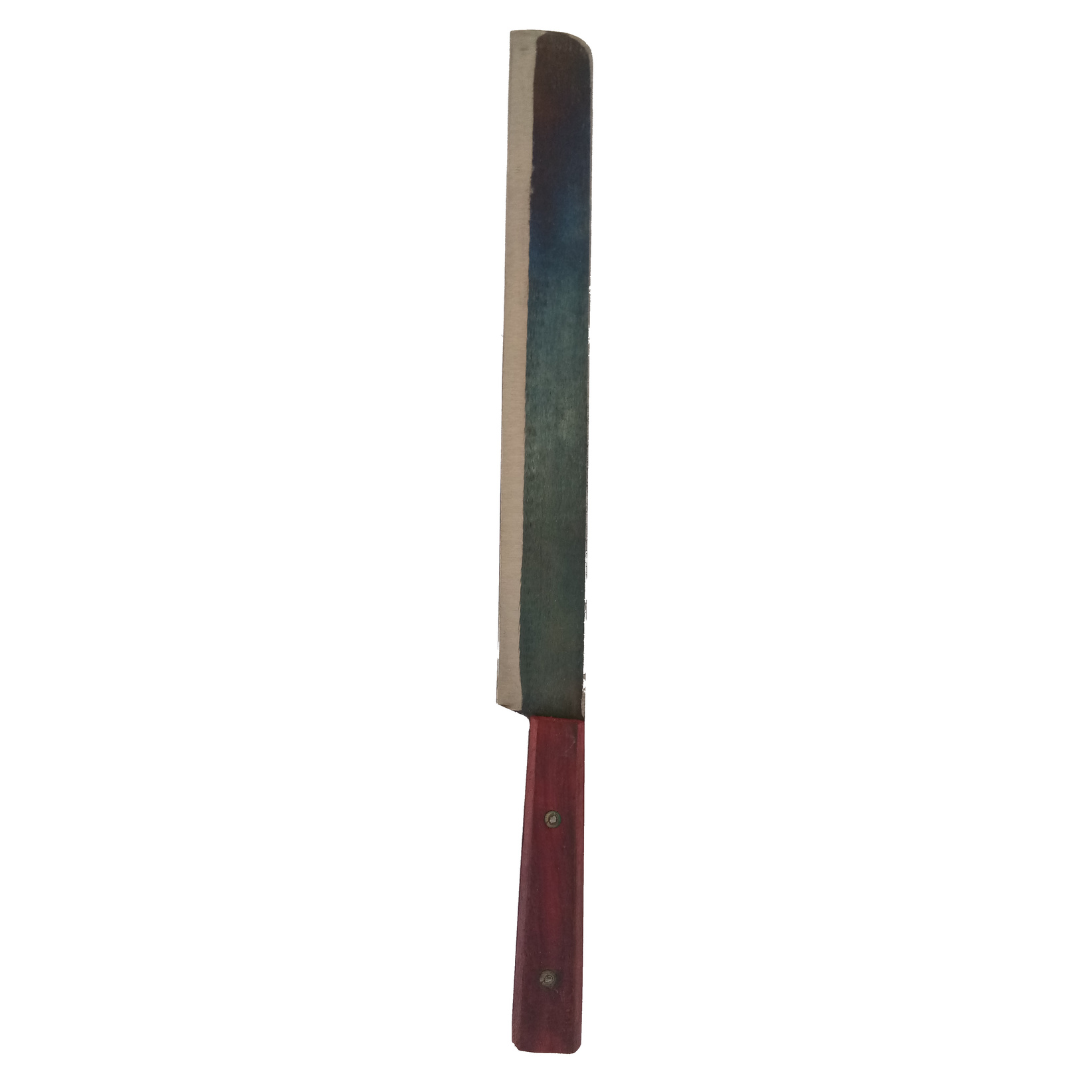 Long Wooden Handle Iron Knife / Knife for Kitchen Use / Sharp Knife (30-35 cm, 200 g) (Big Size)