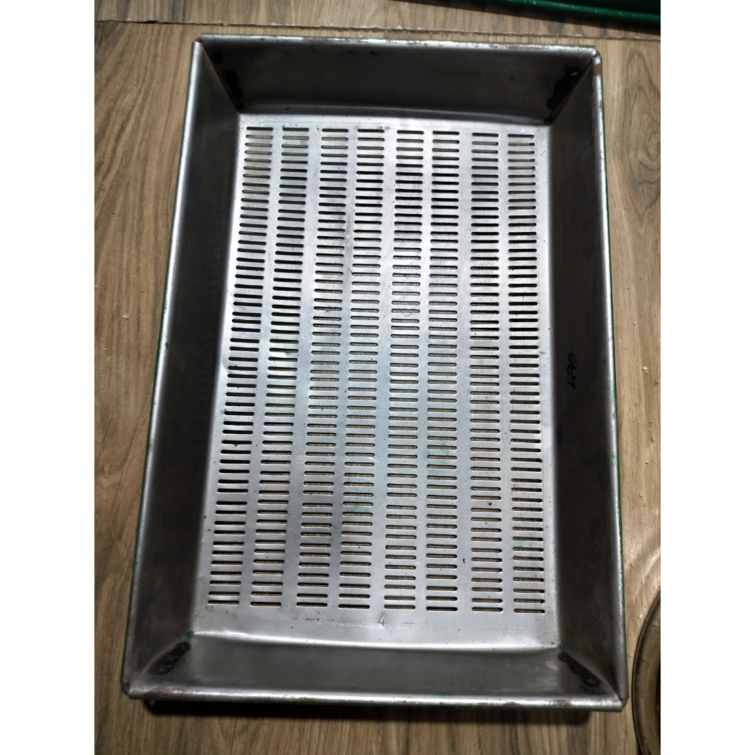 Straight Hole Perforated Rectangle Shaped Plate Iron Sieve / Strainer / Chalni / Jalleda / Channi / Arisi Jalladai / Drainer / Sift