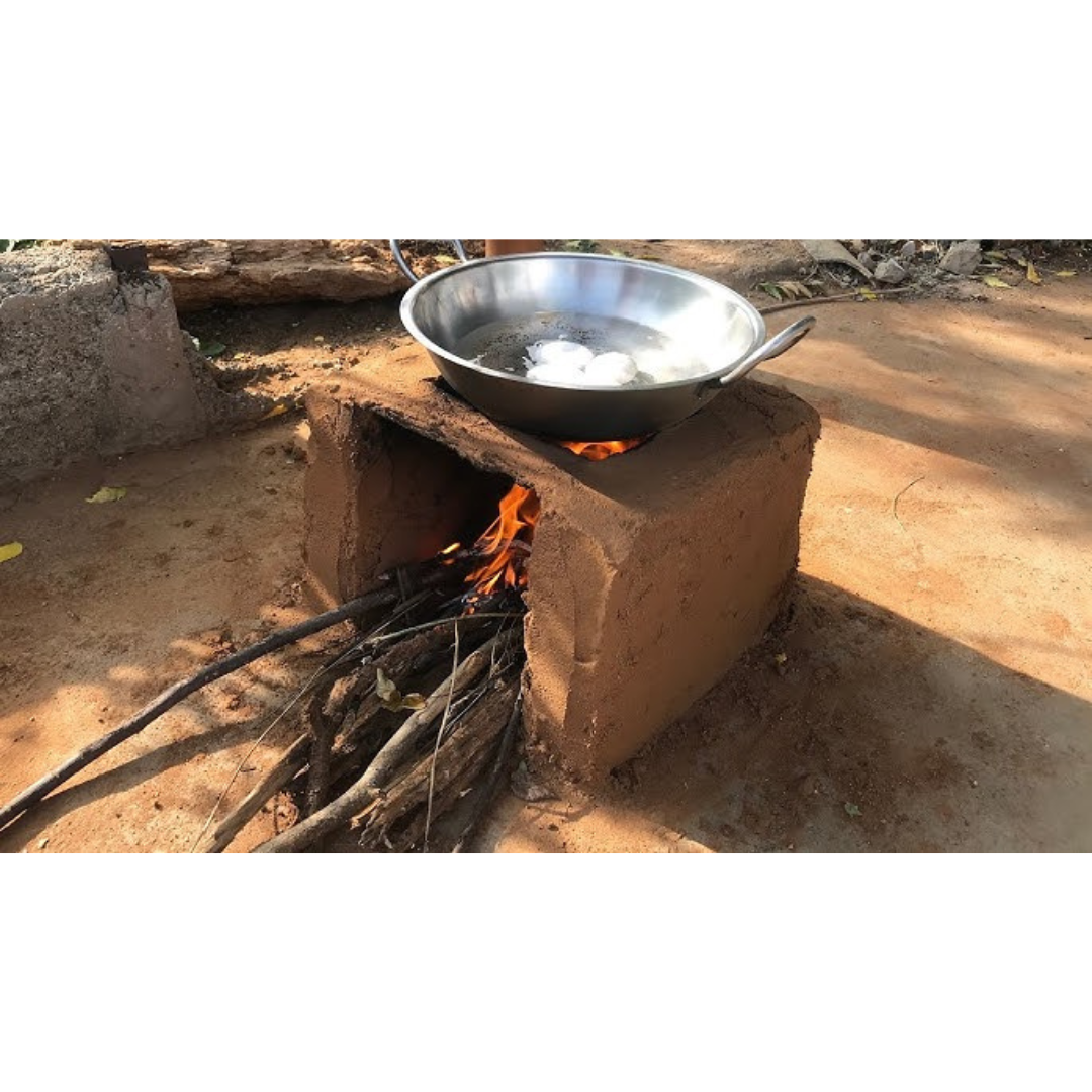 Wooden Stove Manual Portable Stove / Iron Steel Stove / Camping Stove / Outdoor Cooking Stove / Viragu Aduppu