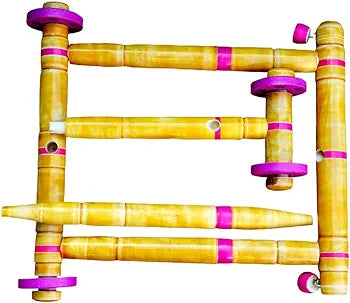 Multicolour Wooden Baby Walker Traditional Nadavandi Handmade for Kids Toddlers Activity – Push Walker for Baby for Age 0-3 Years