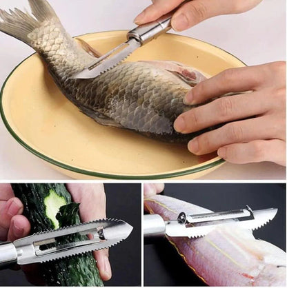 Stainless Steel Fruit & Vegetable Peeler, Fish Scale Planer, Potato Cutter (8.5 Inch'') - 1 Piece