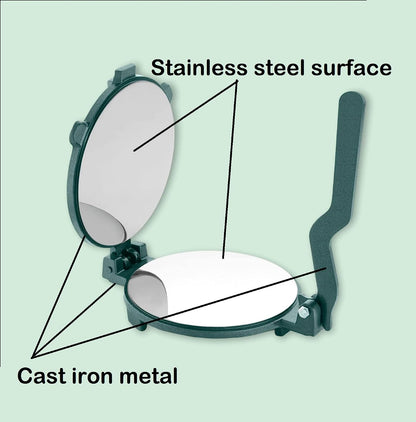 Cast Iron Manual Puri maker, Roti press, Pathiri press machine made with stainless steel inner surface