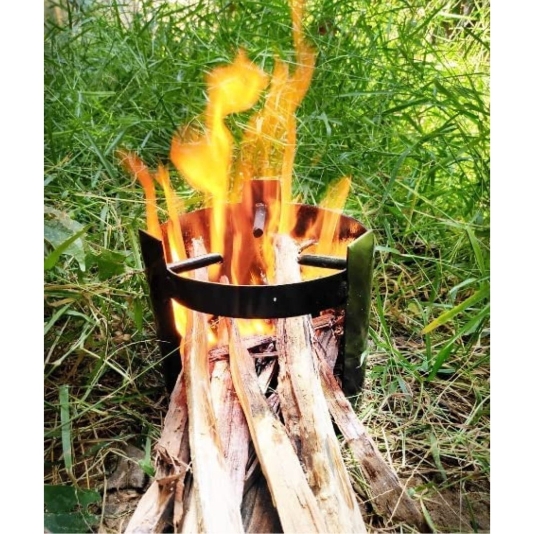 Wooden Stove Manual Portable Stove / Iron Steel Stove / Camping Stove / Outdoor Cooking Stove / Viragu Aduppu