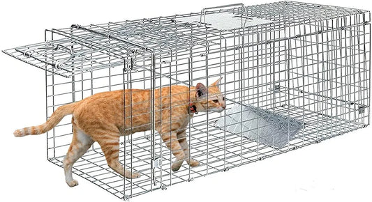 Big Size Cage Trap for Cats, Rabbits, and Squirrels - Two Door / Space Model ( Medium Size )(To Relocate)