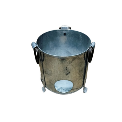 Pure Iron Sigdi / Chulha / Griller Heater Oven / Iron Ashtray / Angeethi / Sawdust (lakdi ka burada) Stove - 9 Inch (Saw dust)