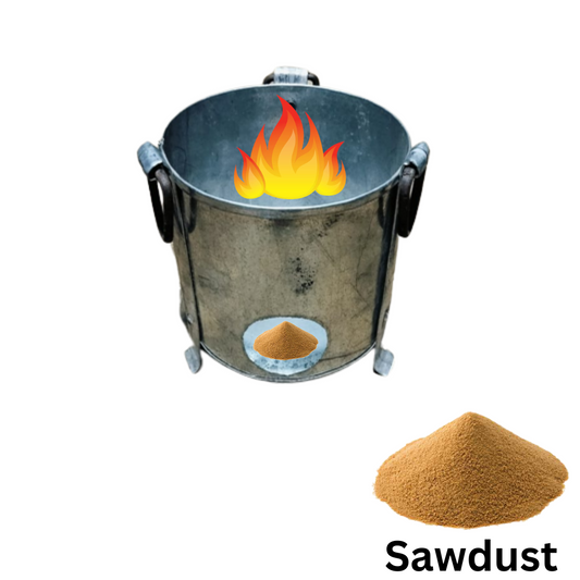 Pure Iron Sigdi / Chulha / Griller Heater Oven / Iron Ashtray / Angeethi / Sawdust (lakdi ka burada) Stove - 9 Inch (Saw dust)