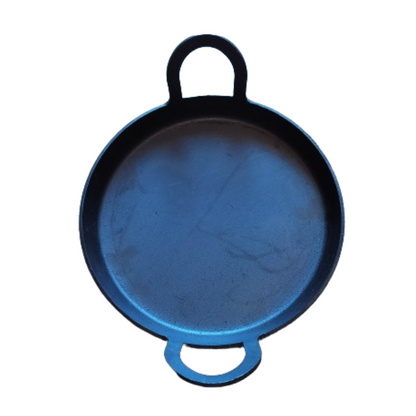 Small Size Iron Flat Kadai Fry Pan for making jalebi, dal tadka for Home (8 Inch)