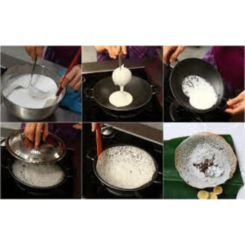 Iron Appachatti / Appam Pan / Appam Patra / Kallu, Kadai for Kitchen (8 Inch)