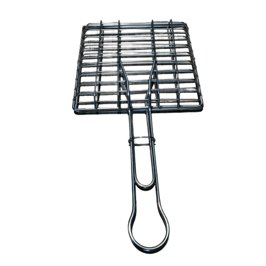 BBQ Grilling Basket, Portable Foldable Stainless Steel Barbecue Grill Basket for Roast Fish Vegetables Shrimp Steak, Chicken, Fish