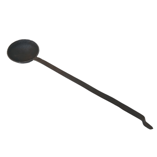 Handcrafted Loha Lokhand Iron Tadka / Frying Pan / Tadka Pan / Thalippu Karandi, Small Size (150 g Weight, 35 cm Length) with Long Handle