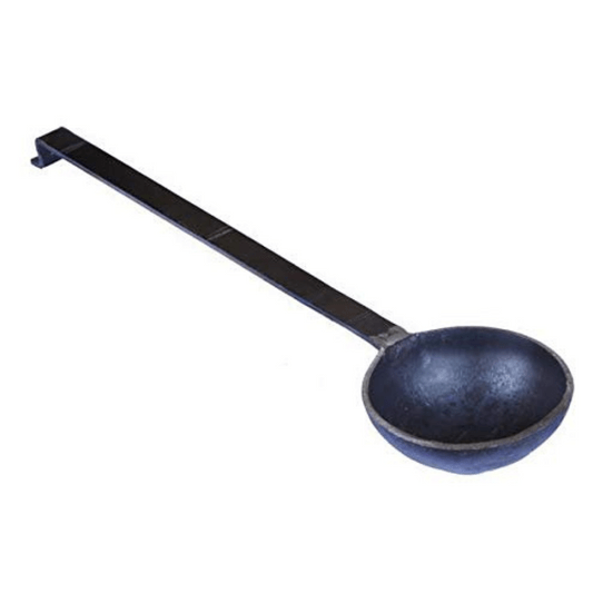 Traditional Iron Frying Ladle / Tadka Pan / Thalippu Karandi with Long Handle, (350 g Weight, 38 cm Length), Medium Size