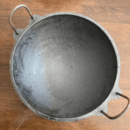 Traditional Cast Iron Kadai for Cooking (8 to 12 Inches)