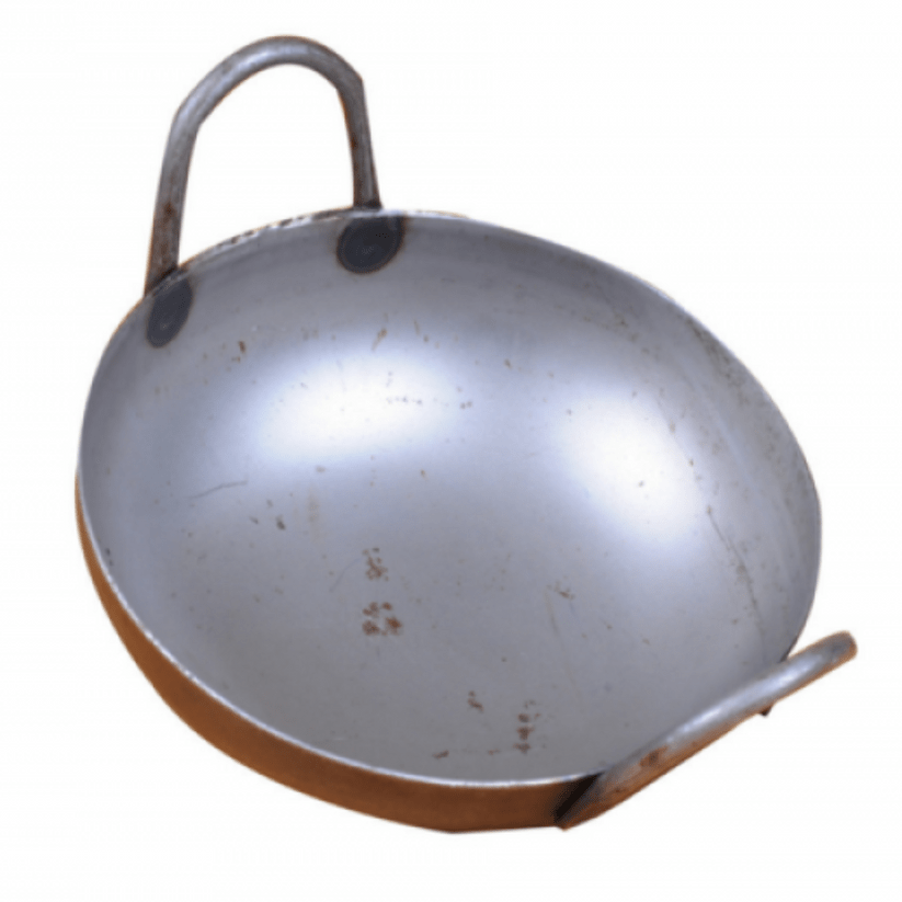 Traditional Light Weight Iron Kadai for Cooking - Ideal 4-5 Members (10 inch Diameter, 900 g Weight), Grey